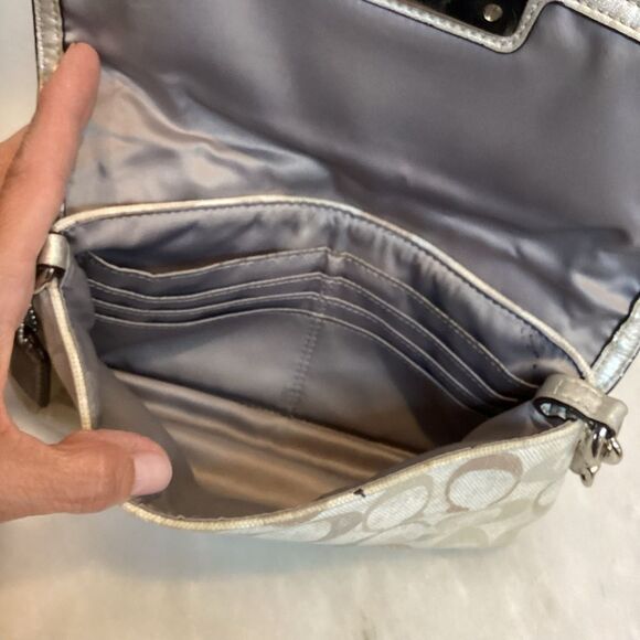 Coach  Kristen Envelope Flap Sequined Signature Logo Mini Bag - Picture 13 of 15